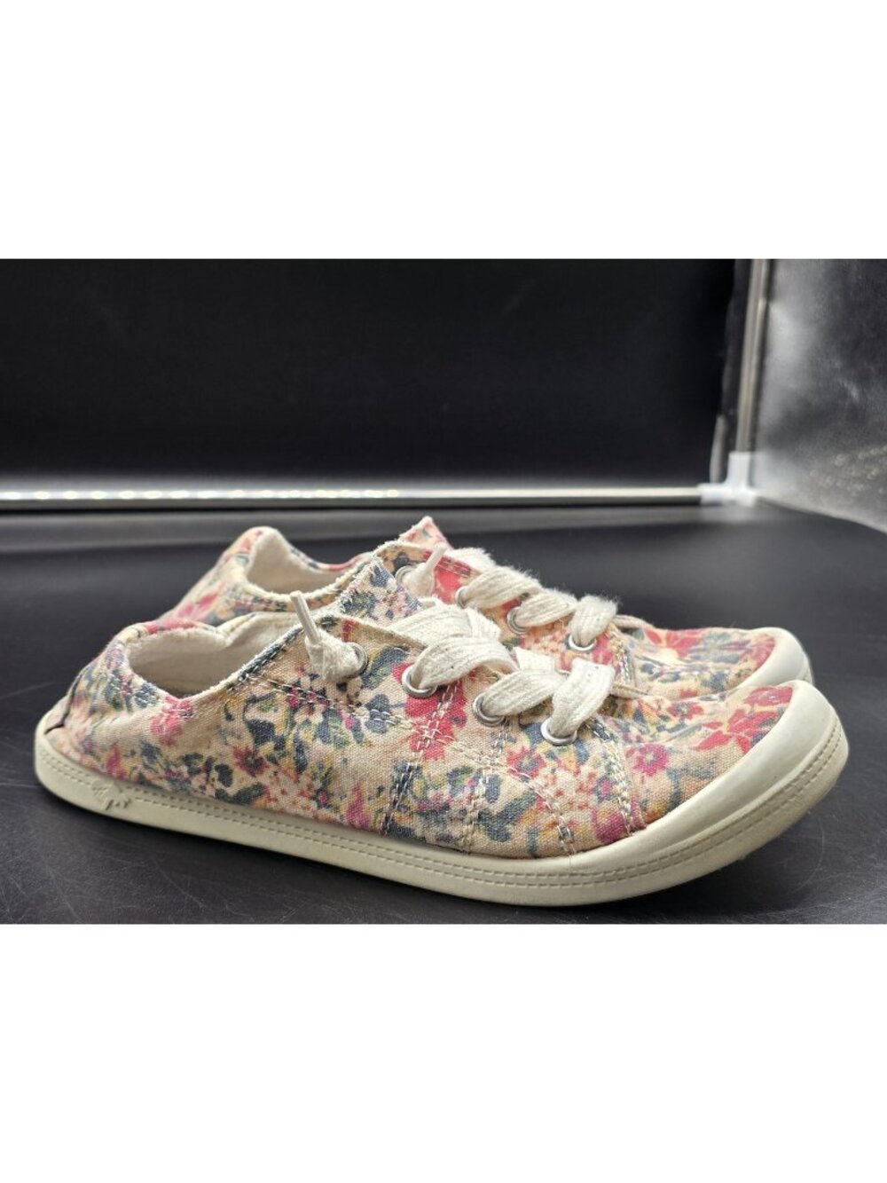 Jellypop Shoes Girls Size 7 Multicolor Floral Canvas Casual Sneakers Stains
